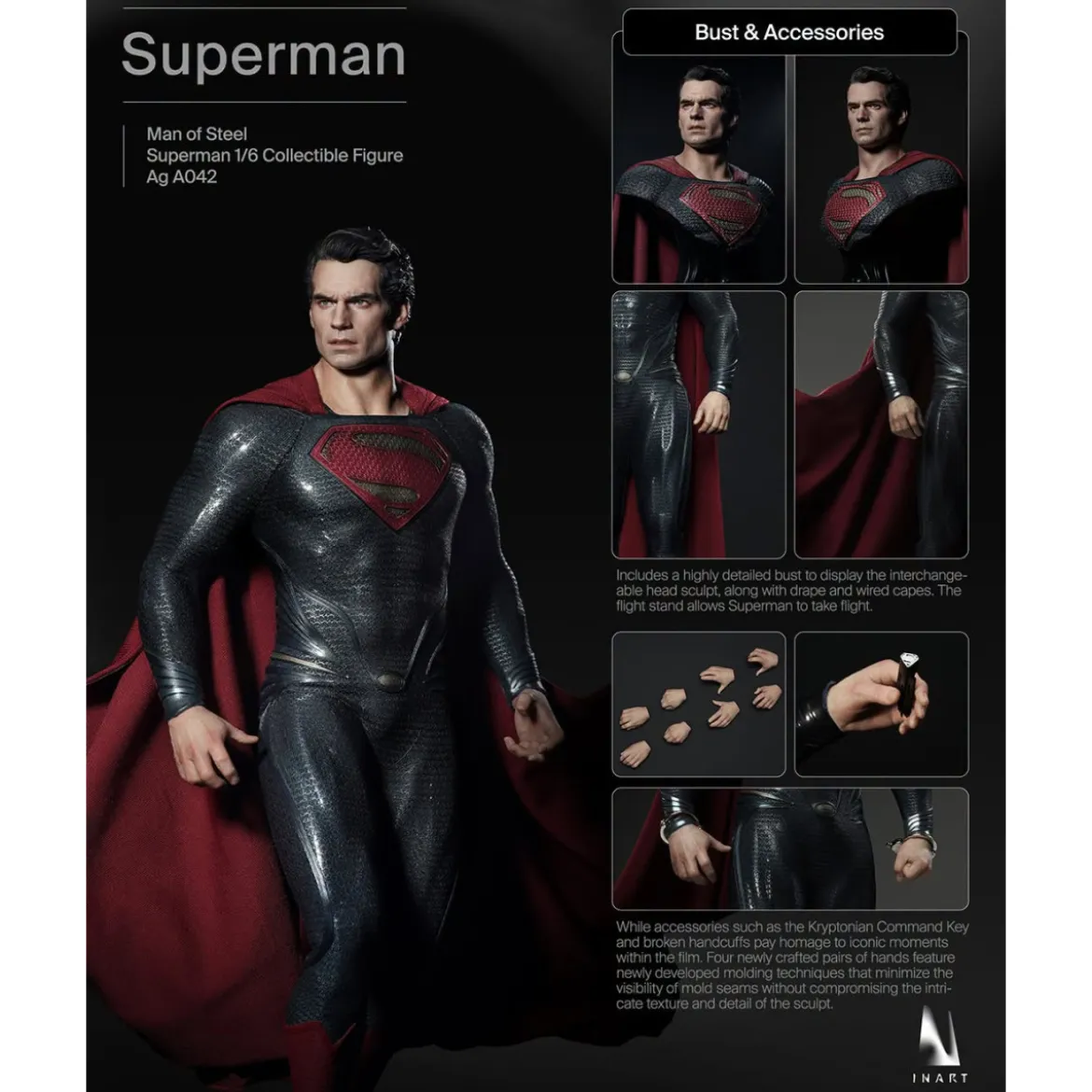 INART - Superman 1/6 Scale Collectible Figure - Man of Steel (2013)