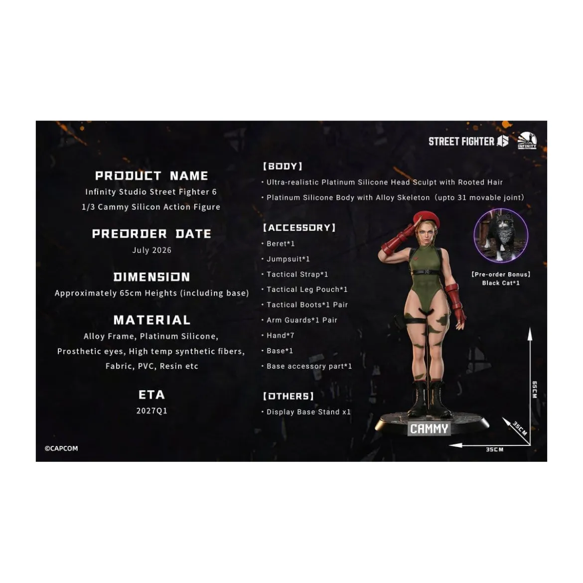Infinity Studio - Street Fighter 6 - Full Silicone Action Figure CAMMY 1/3