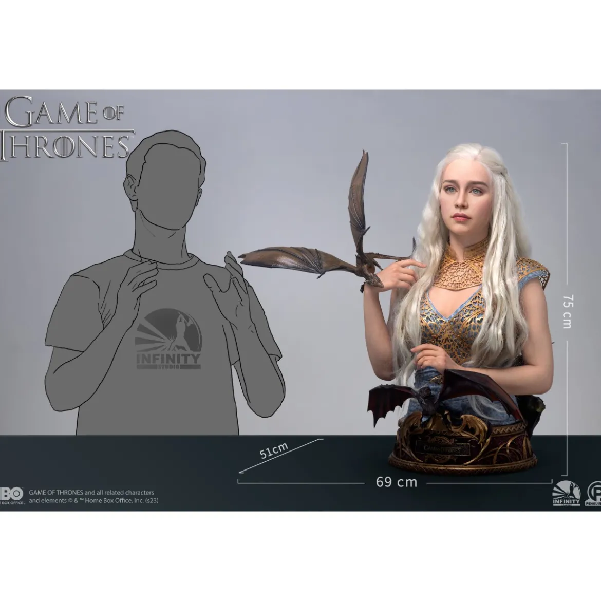 INFINITY STUDIO x PENGUIN TOYS - DAENERYS TARGARYEN Buste 1/1 - Game Of Thrones