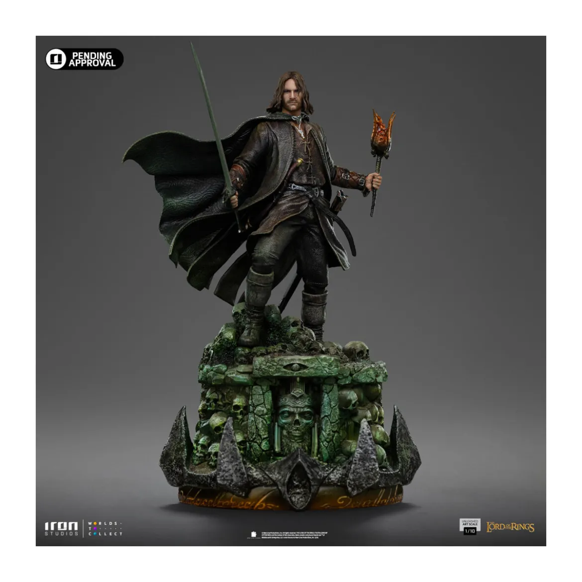 Iron Studios - Aragorn Unleashed - Le Seigneur des Anneaux - LOTR Unleashed Art Scale 1/10