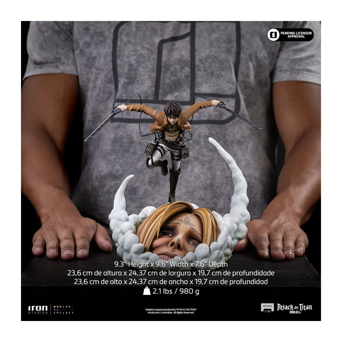 Iron Studios - Attack on Titan - Eren Yeager Art Scale 1/10 - l'Attaque des Titans