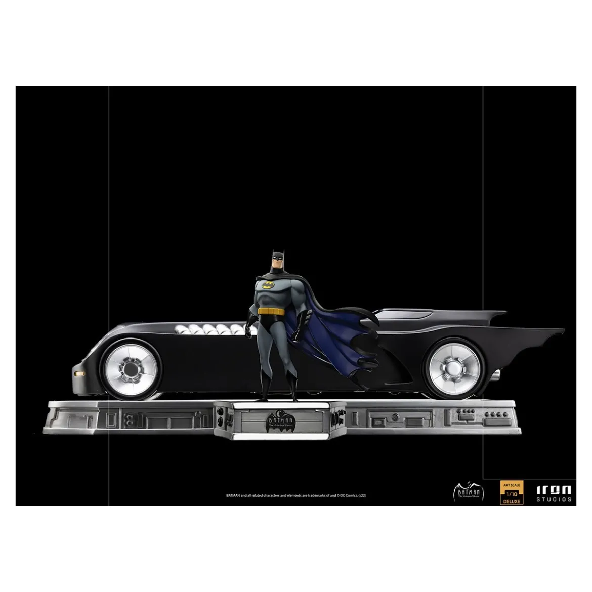 Iron Studios - Batman & Batmobile Deluxe - Batman The Animated Serie 1/10 DX Art Scale