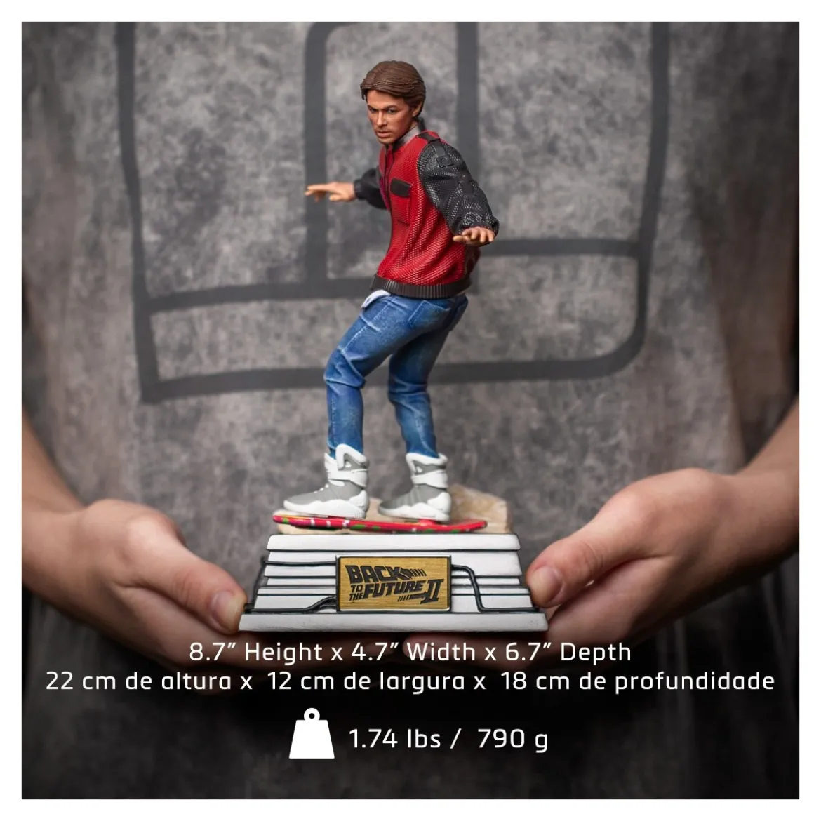 Iron Studios - BTTF 2 - Marty McFly sur Hoverboard Back to the Future Part II