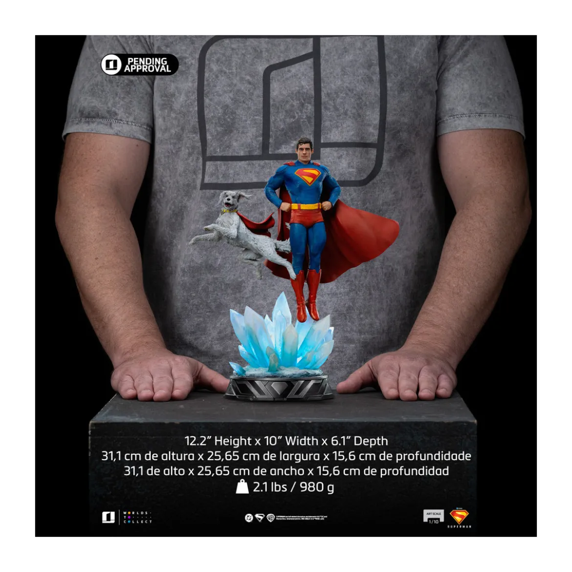 Iron Studios - DCU Superman - Superman & Krypto Art Scale Art Scale 1/10