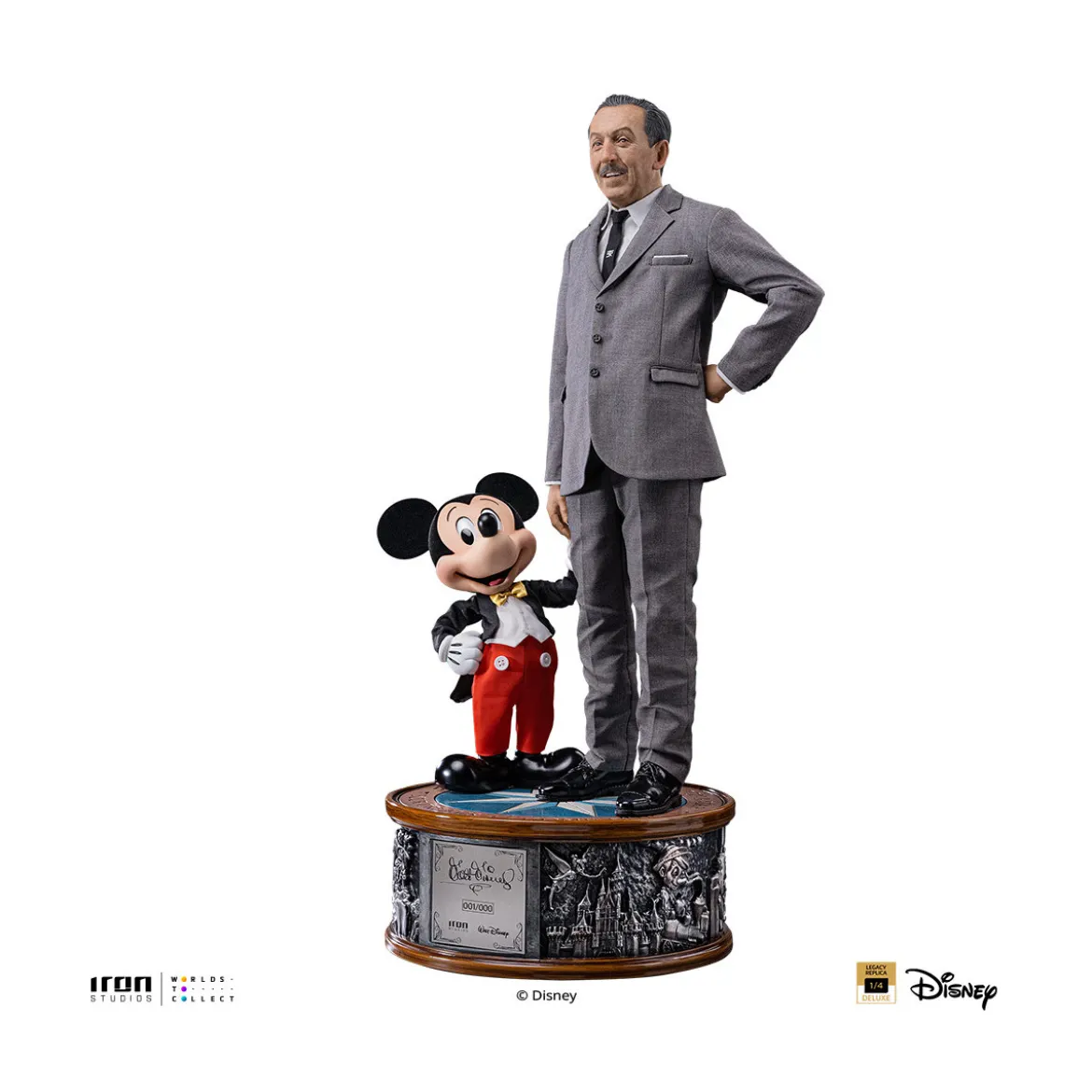 Iron Studios Disney Classics - Walt Disney & Mickey Mouse Legacy Replica 1/4