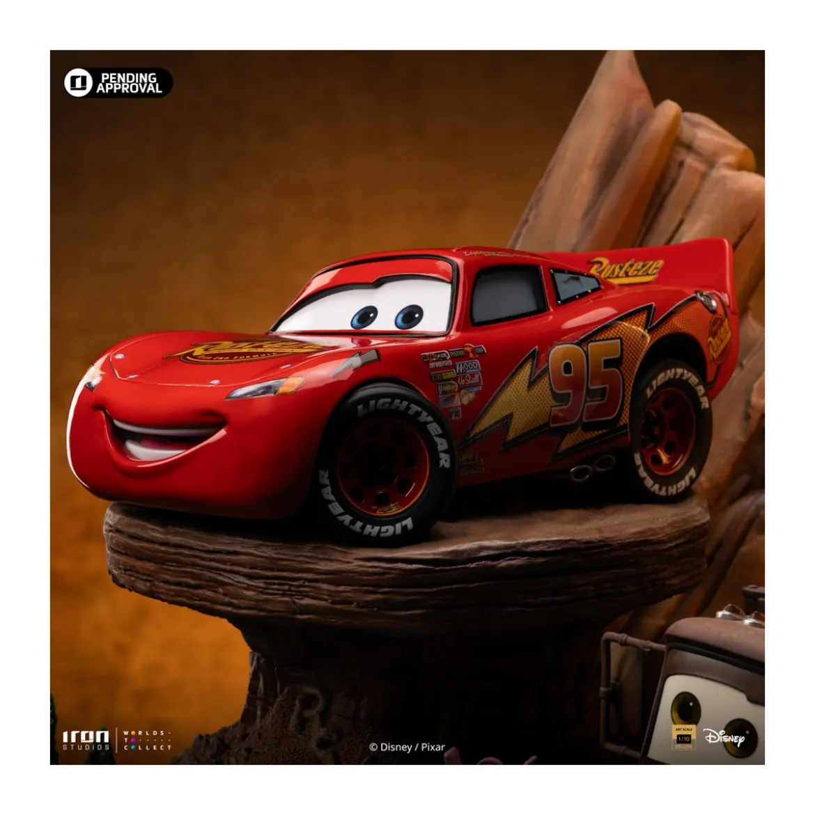 Iron Studios - Disney Pixar - Deluxe Art Scale Lightning McQueen & Tow Mater 1/10 - Cars