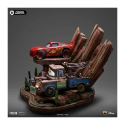 Iron Studios - Disney Pixar - Deluxe Art Scale Lightning McQueen & Tow Mater 1/10 - Cars