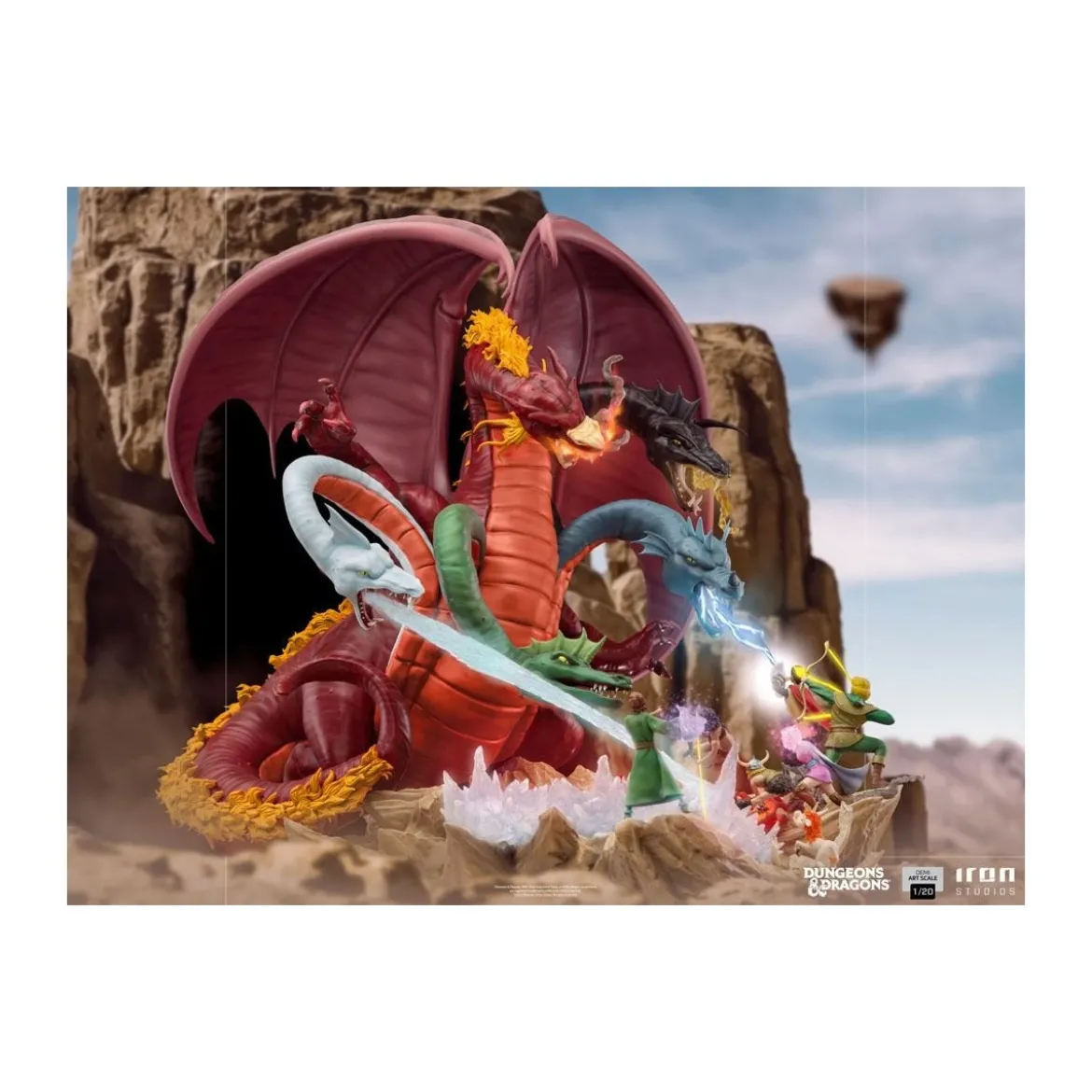 Iron Studios Dungeons & Dragons - statuette 1/20 Demi Art Scale Tiamat Battle