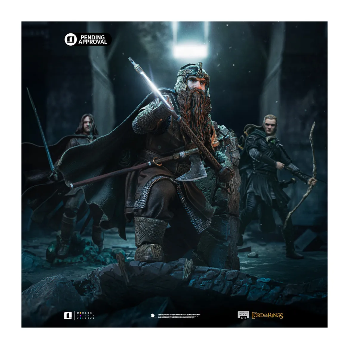 Iron Studios - Gimli Unleashed - Le Seigneur des Anneaux - LOTR Unleashed Art Scale 1/10