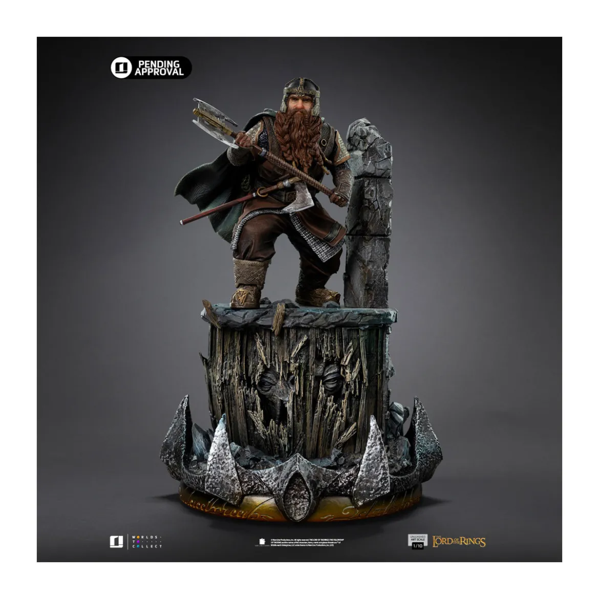 Iron Studios - Gimli Unleashed - Le Seigneur des Anneaux - LOTR Unleashed Art Scale 1/10