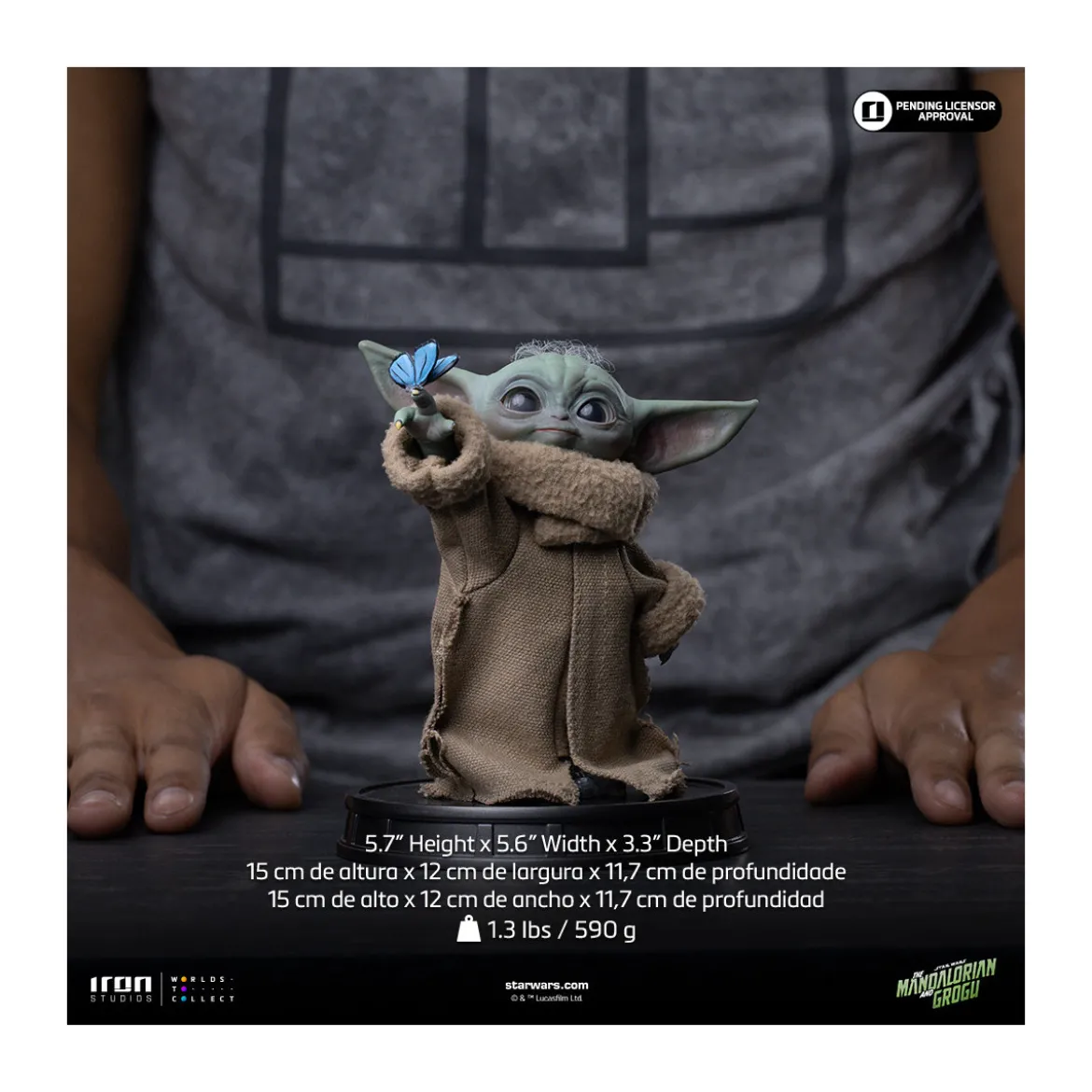 Iron Studios - Grogu Butterfly Wonder - Grogu Collection Legacy Replica 1/4 - Star Wars: The Mandalorian and Grogu