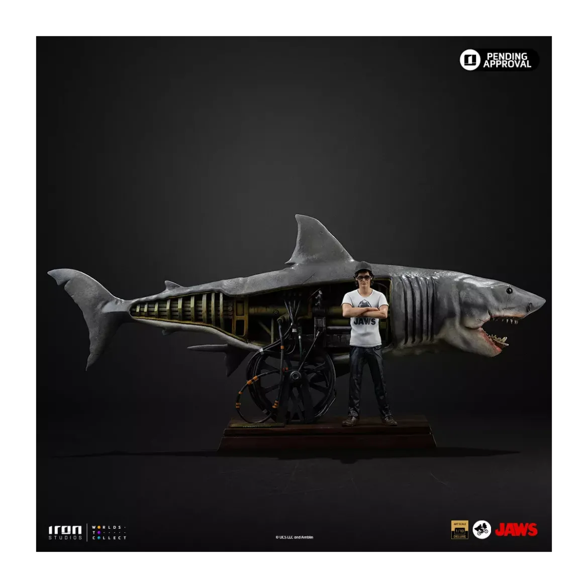 Iron Studios - JAWS - Steven Spielberg (Jaws 50th Anniversary) Deluxe Art Scale1/10 - Les dents de la mer