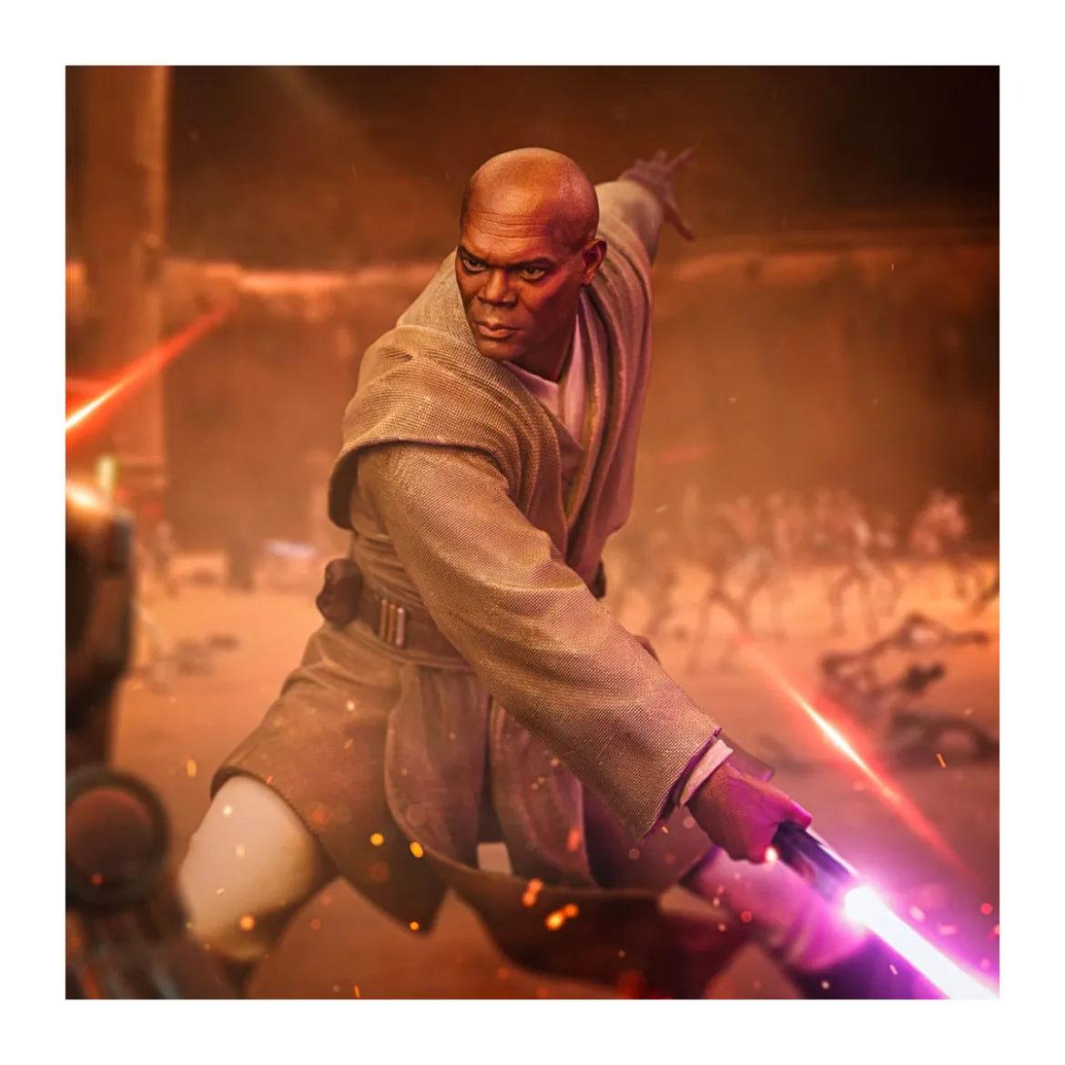IRON STUDIOS - Mace Windu Art Scale 1/10 - Star Wars: Attack ot the Clones
