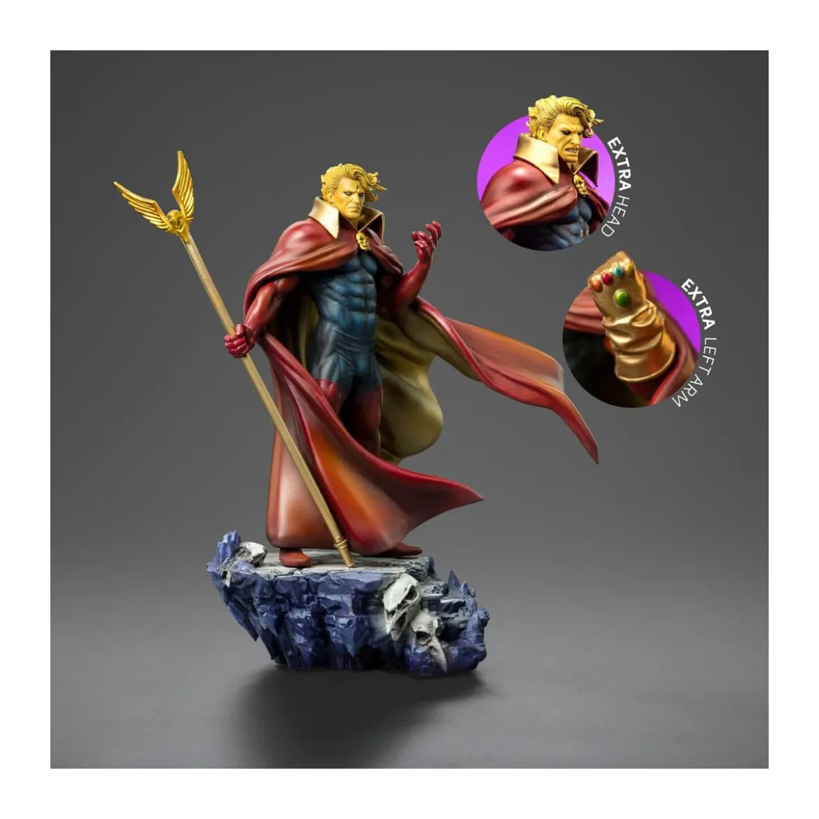 Iron Studios Marvel - Adam Warlock 1/10 BDS Art Scale - Infinity Gauntlet Diorama
