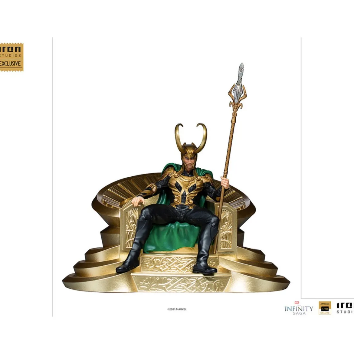 Iron Studios - Marvel Comics Loki on Throne 1/10 BDS Art Scale CCXP 2021 Exclusive