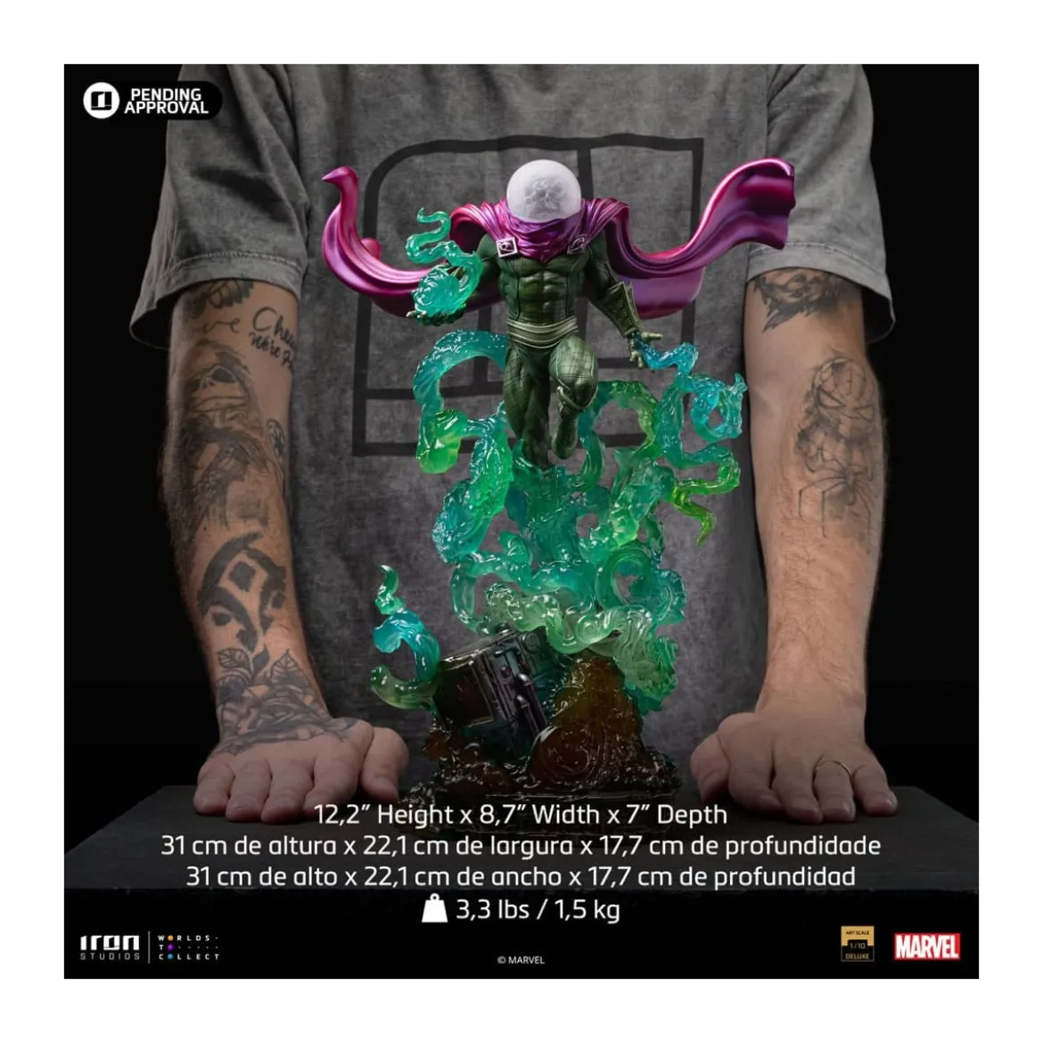 Iron Studios Marvel Comics - Spider-Man Vs Villains Mysterio Deluxe Art Scale
