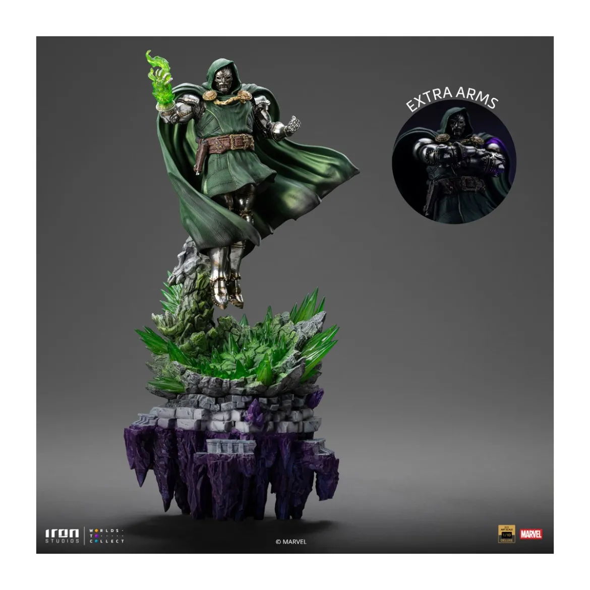 Iron Studios Marvel - DR. Doom 1/10 Deluxe Art Scale - Infinity Gauntlet Diorama