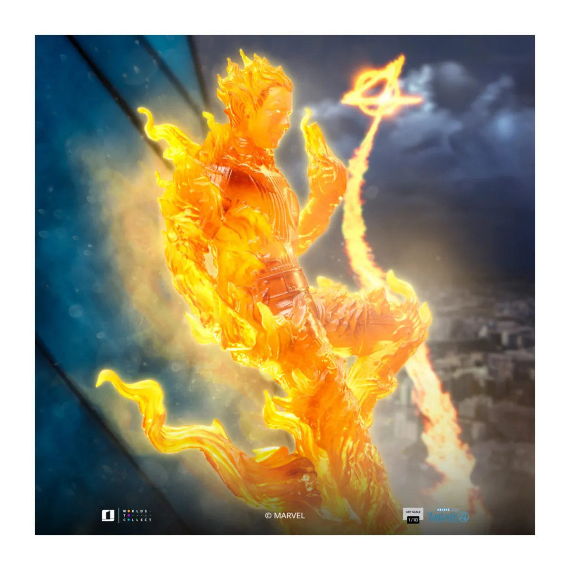 Iron Studios - Marvel Fantastic 4 - Human Torch Johnny Storm Scale Art Scale 1/10