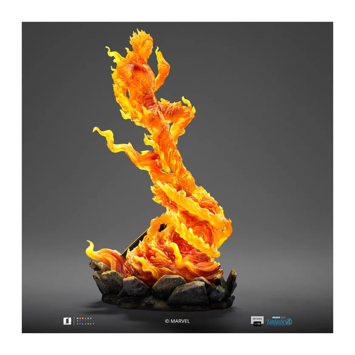 Iron Studios - Marvel Fantastic 4 - Human Torch Johnny Storm Scale Art Scale 1/10