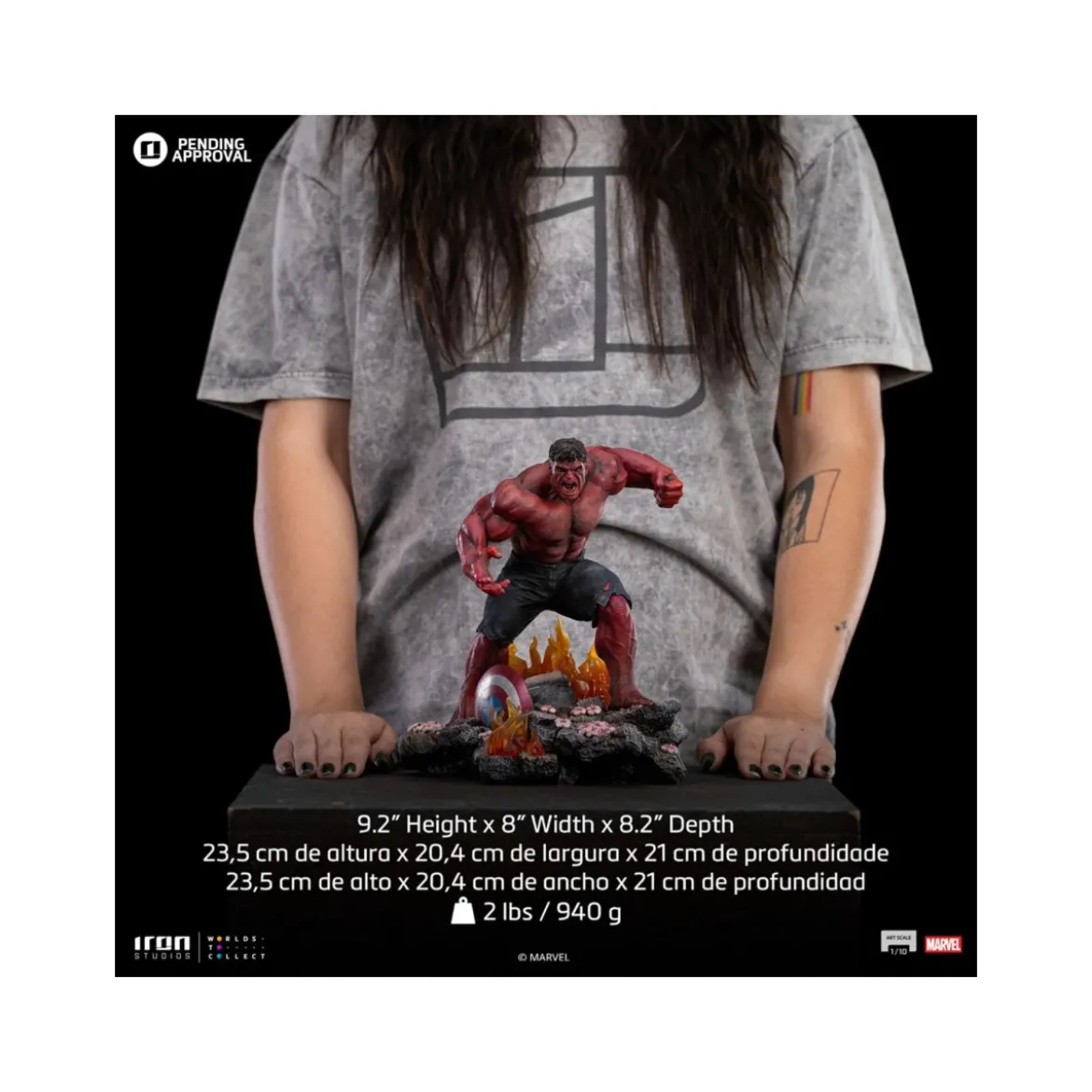 Iron Studios - Marvel - RED HULK Arts Scale 1/10 - Captain America: Brave New World BDS Arts Scale 1/10