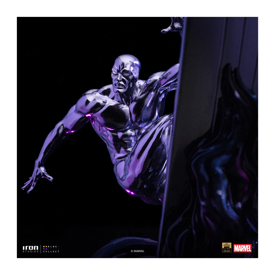 Iron Studios Marvel - Silver Surfer Deluxe Art Scale 1/10 - Infinity Gauntlet Diorama