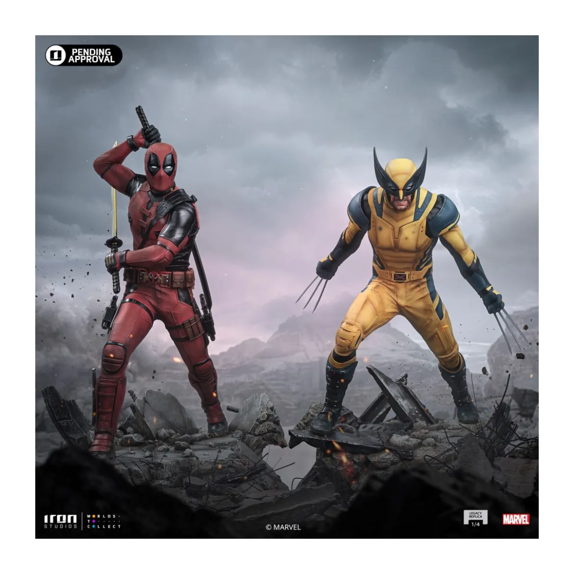 Iron Studios Marvel - Wolverine Legacy Replica 1/4 - Deadpool & Wolverine