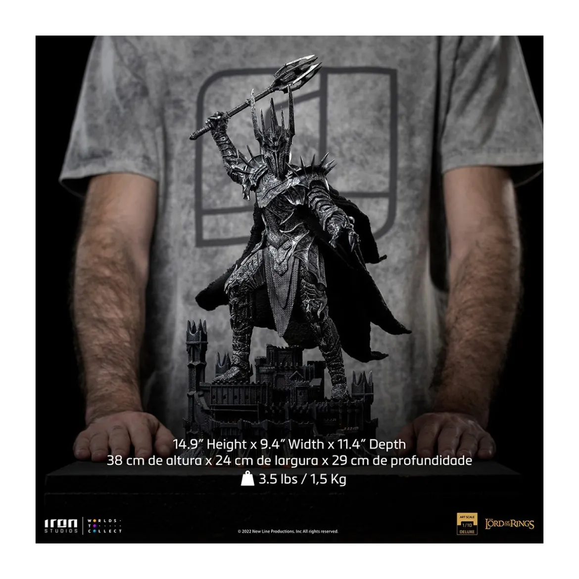 IRON STUDIOS - SAURON - Deluxe Art Scale 1/10 - The Lord Of The Rings
