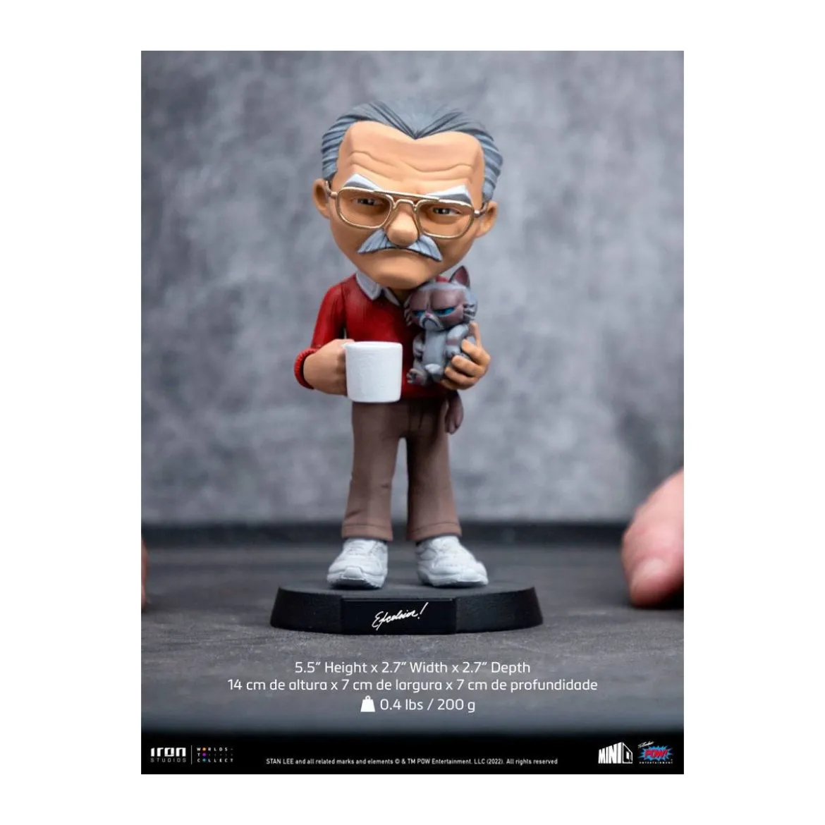 Iron Studios - Stan Lee figurine with Grumpy cat - Mini Co.