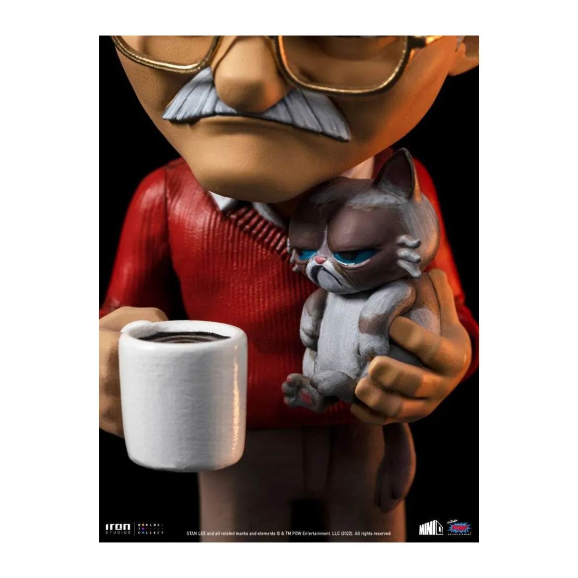 Iron Studios - Stan Lee figurine with Grumpy cat - Mini Co.