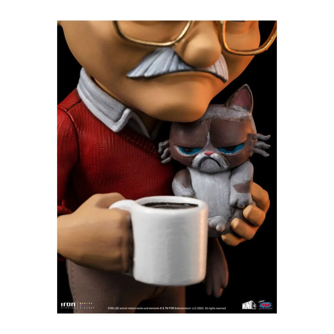 Iron Studios - Stan Lee figurine with Grumpy cat - Mini Co.