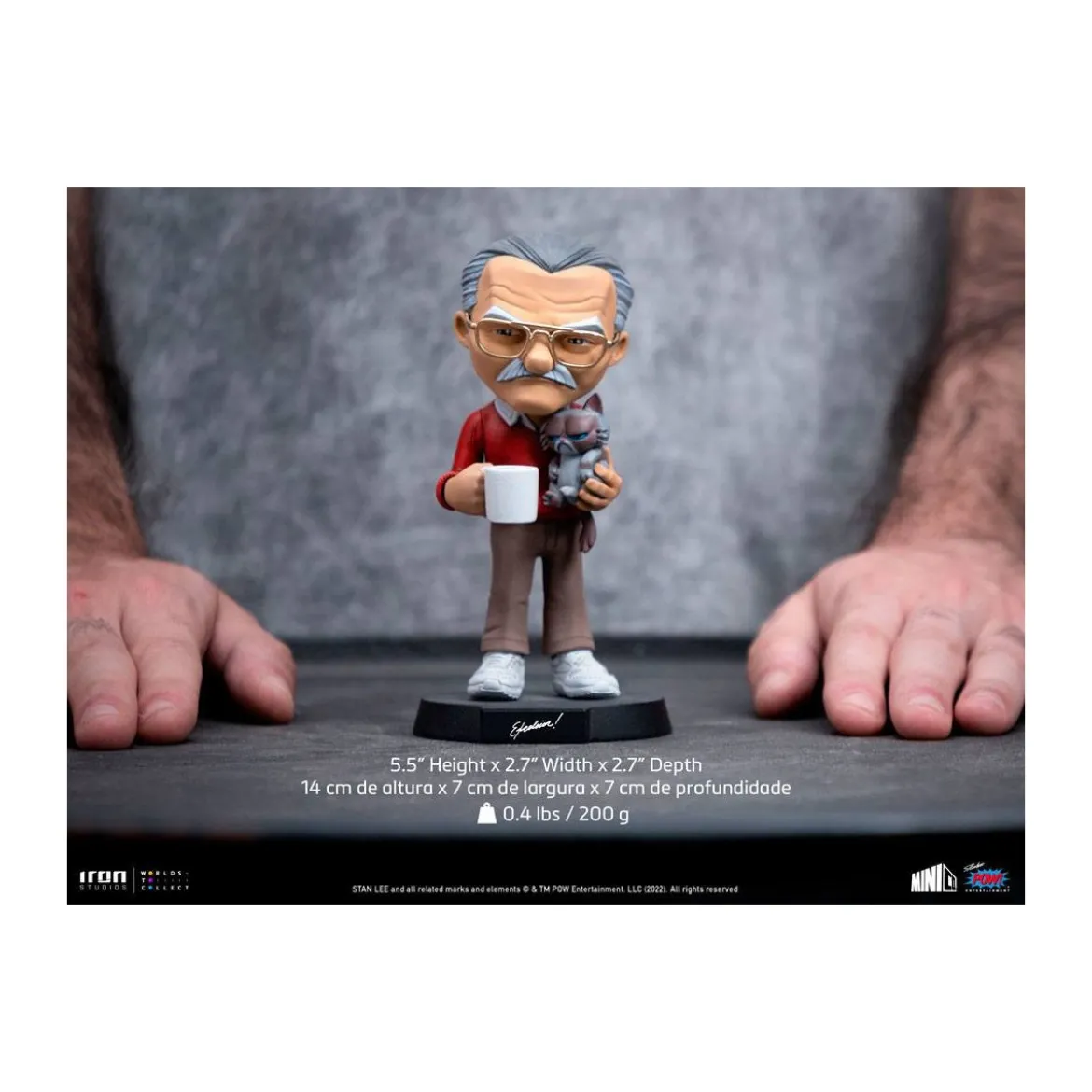 Iron Studios - Stan Lee figurine with Grumpy cat - Mini Co.