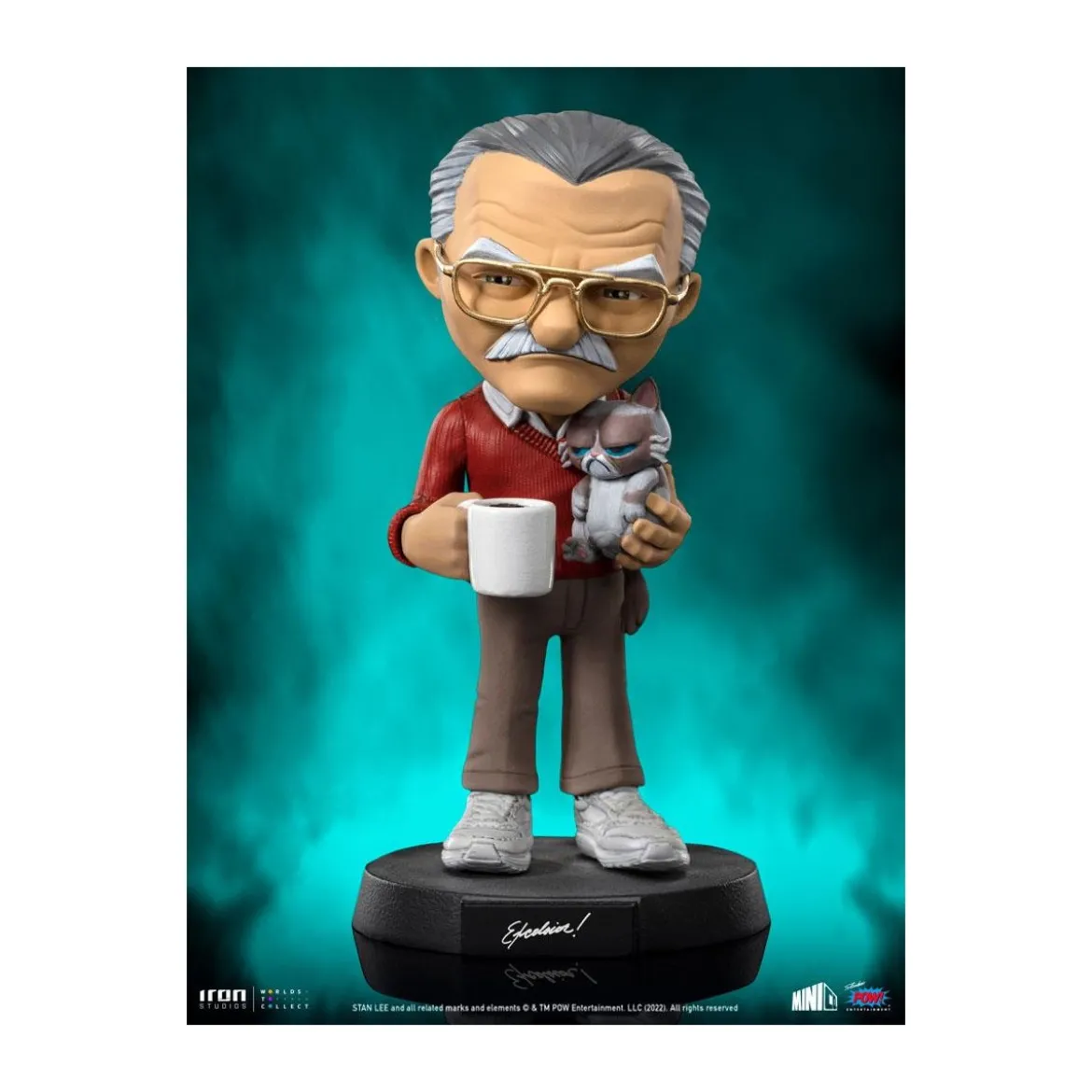 Iron Studios - Stan Lee figurine with Grumpy cat - Mini Co.