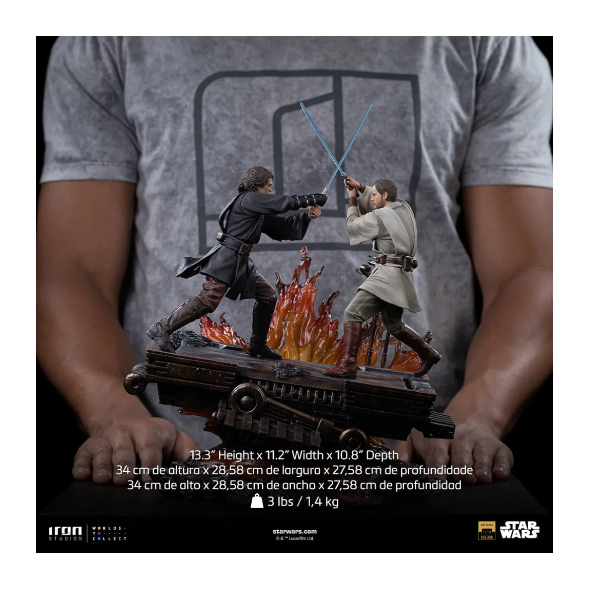 Iron Studios Star Wars - Anakin vs Obi-wan Deluxe Art Scale 1/10 - Episode 3