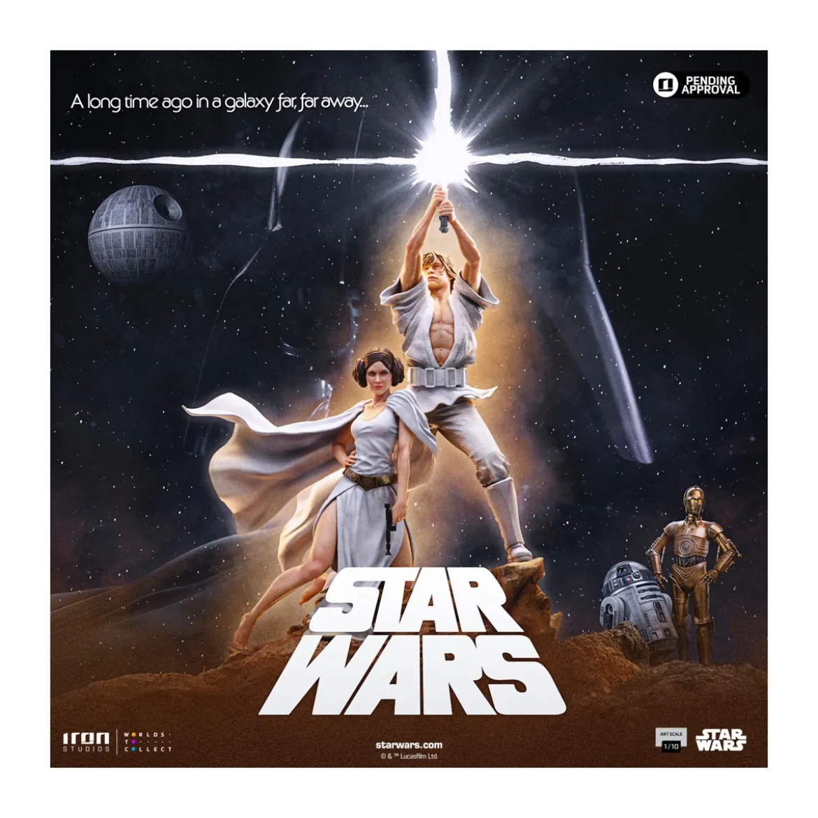 Iron Studios Star Wars - Luke & Leia Movie Poster - Deluxe Art Scale 1/10