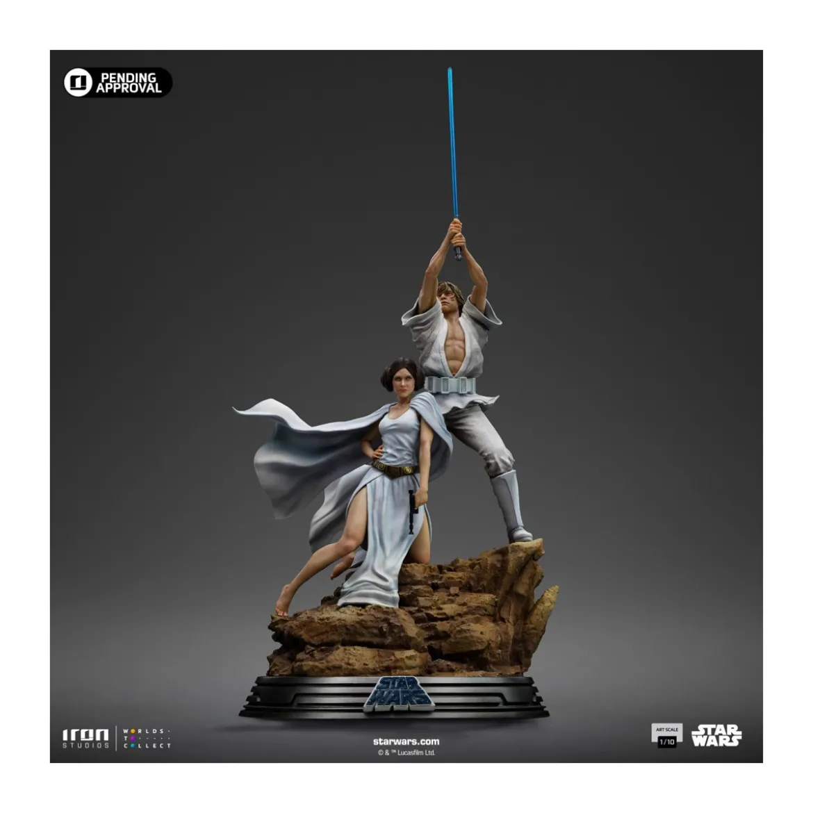 Iron Studios Star Wars - Luke & Leia Movie Poster - Deluxe Art Scale 1/10