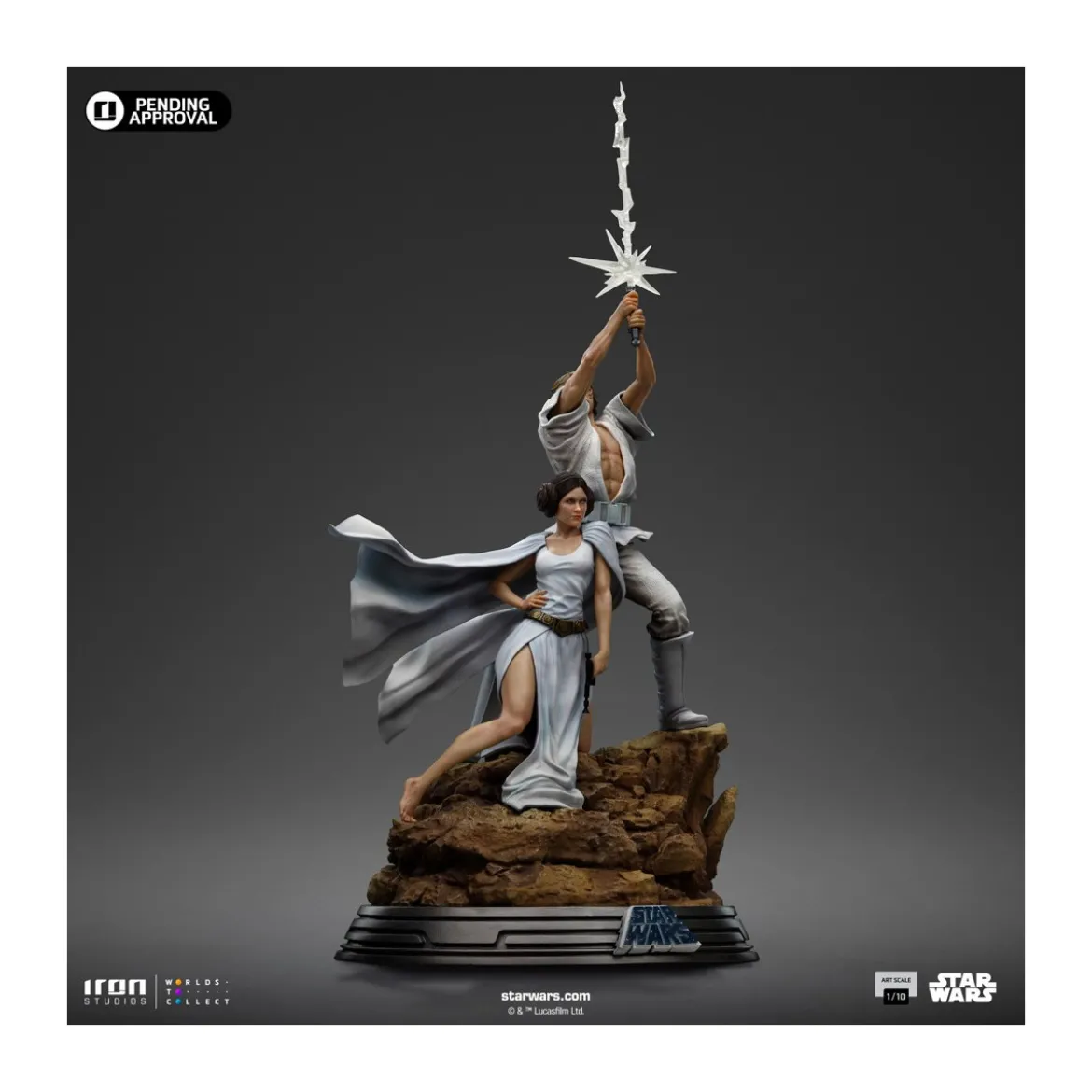 Iron Studios Star Wars - Luke & Leia Movie Poster - Deluxe Art Scale 1/10