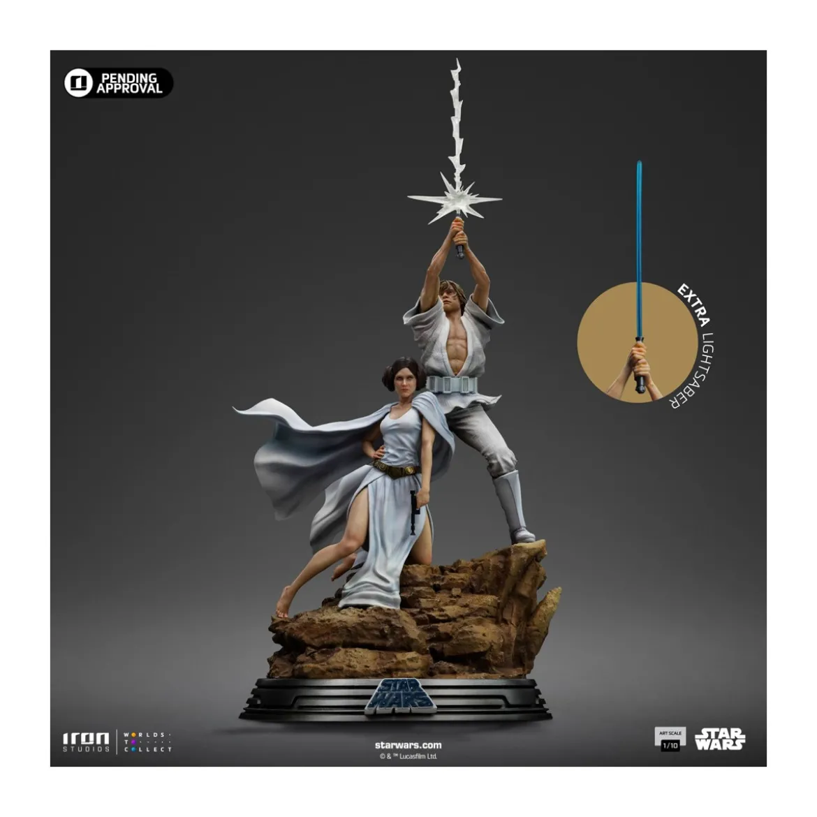 Iron Studios Star Wars - Luke & Leia Movie Poster - Deluxe Art Scale 1/10