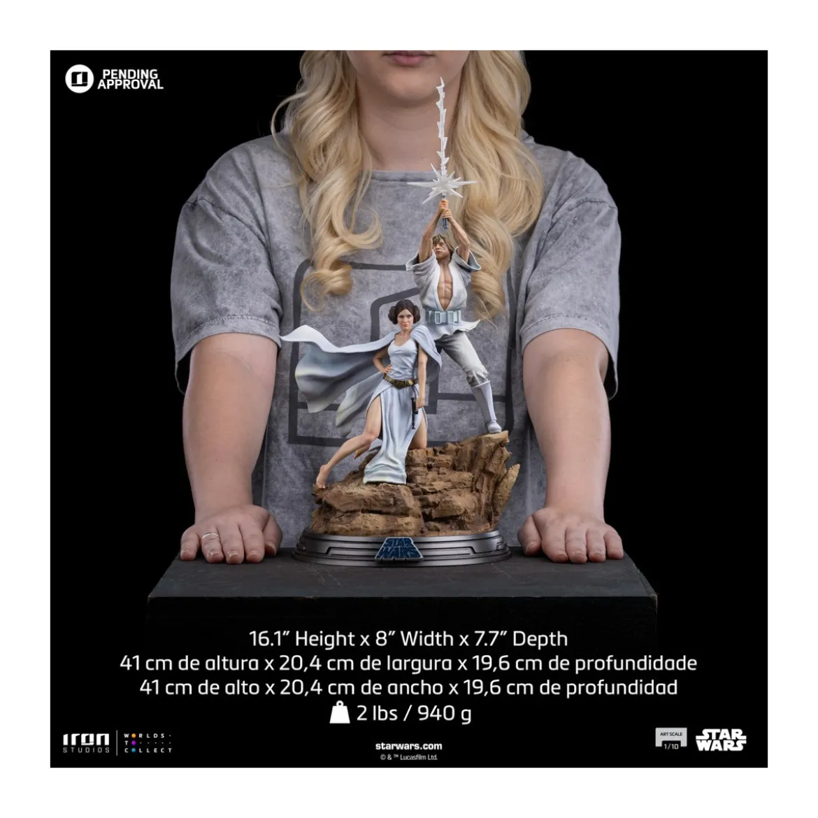 Iron Studios Star Wars - Luke & Leia Movie Poster - Deluxe Art Scale 1/10
