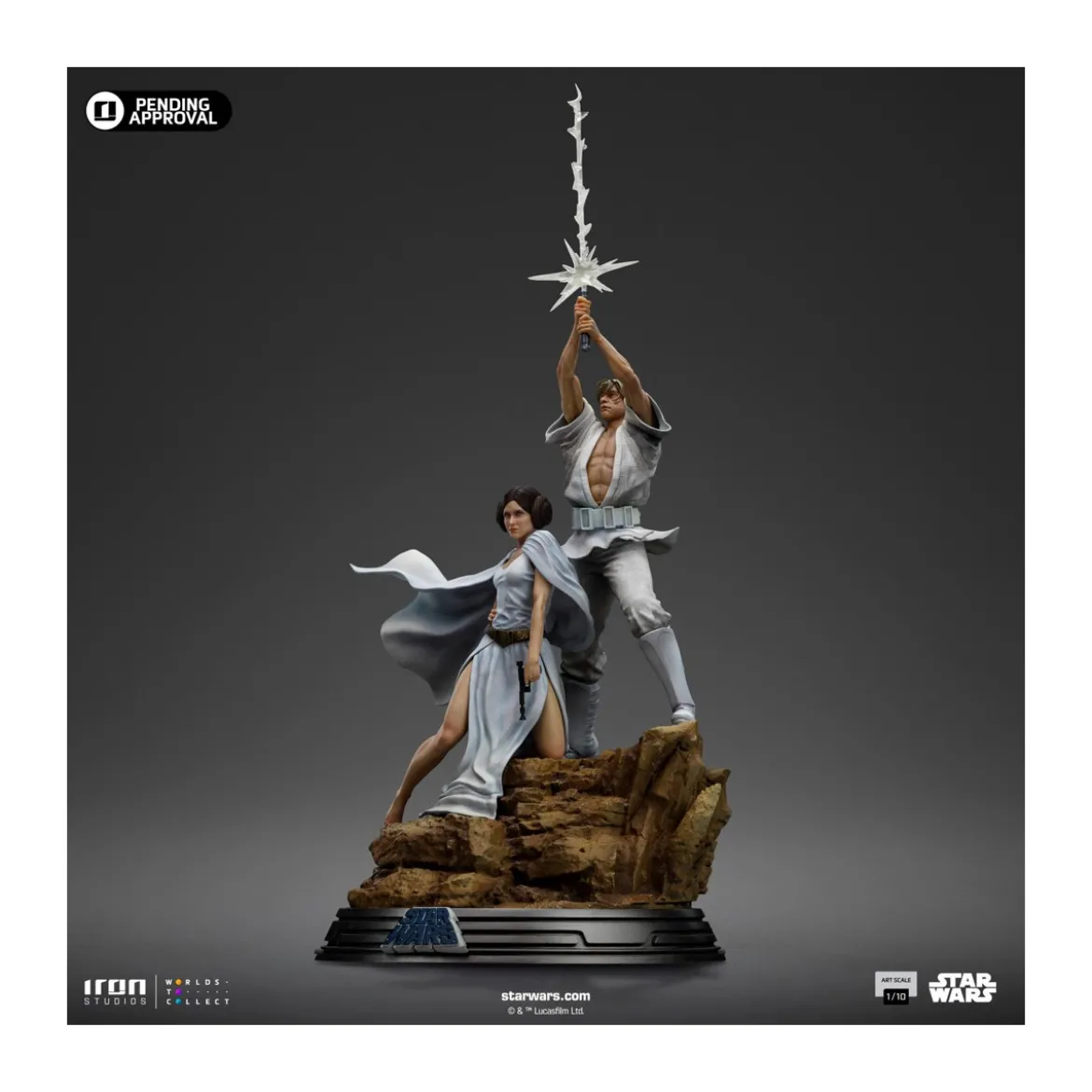 Iron Studios Star Wars - Luke & Leia Movie Poster - Deluxe Art Scale 1/10