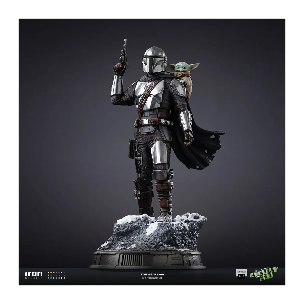 Iron Studios Star Wars - The Mandalorian and Grogu Art Scale 1/10 - The Mandalorian and Grogu Movie