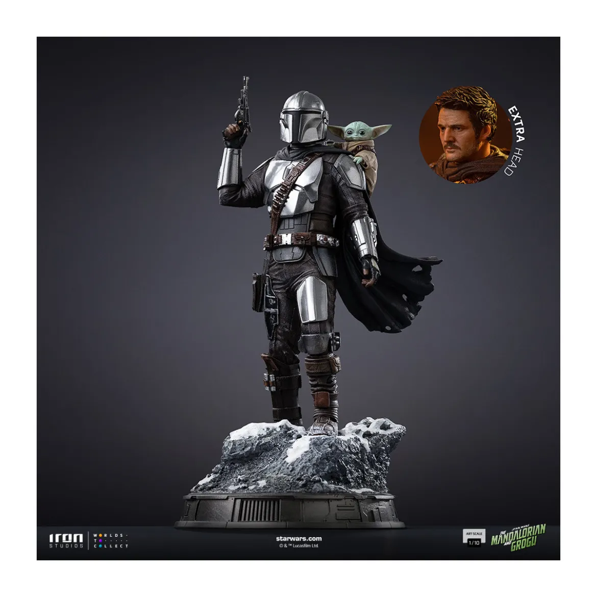 Iron Studios Star Wars - The Mandalorian and Grogu Art Scale 1/10 - The Mandalorian and Grogu Movie