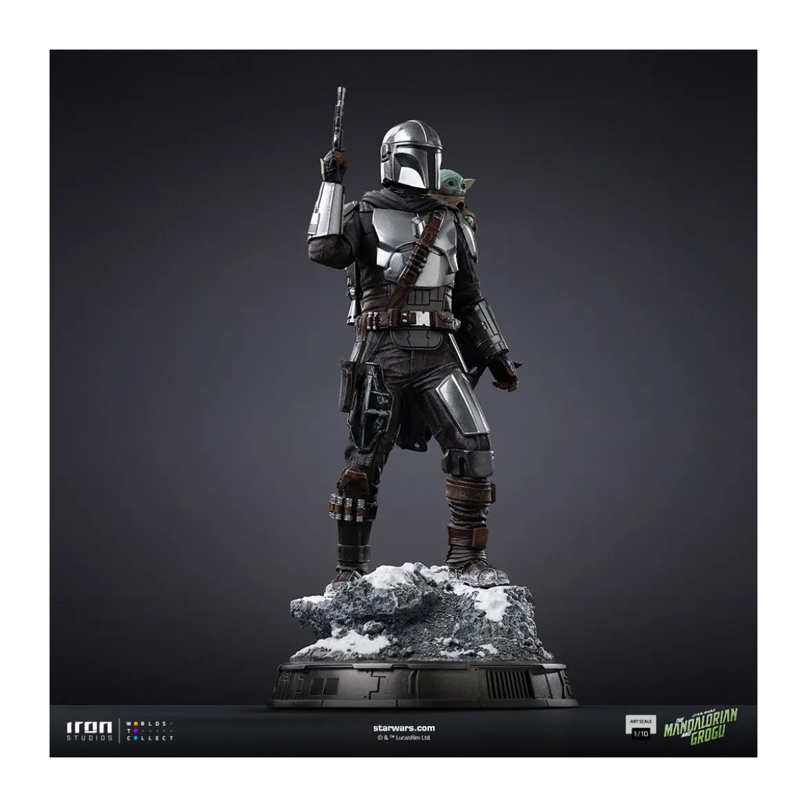 Iron Studios Star Wars - The Mandalorian and Grogu Art Scale 1/10 - The Mandalorian and Grogu Movie