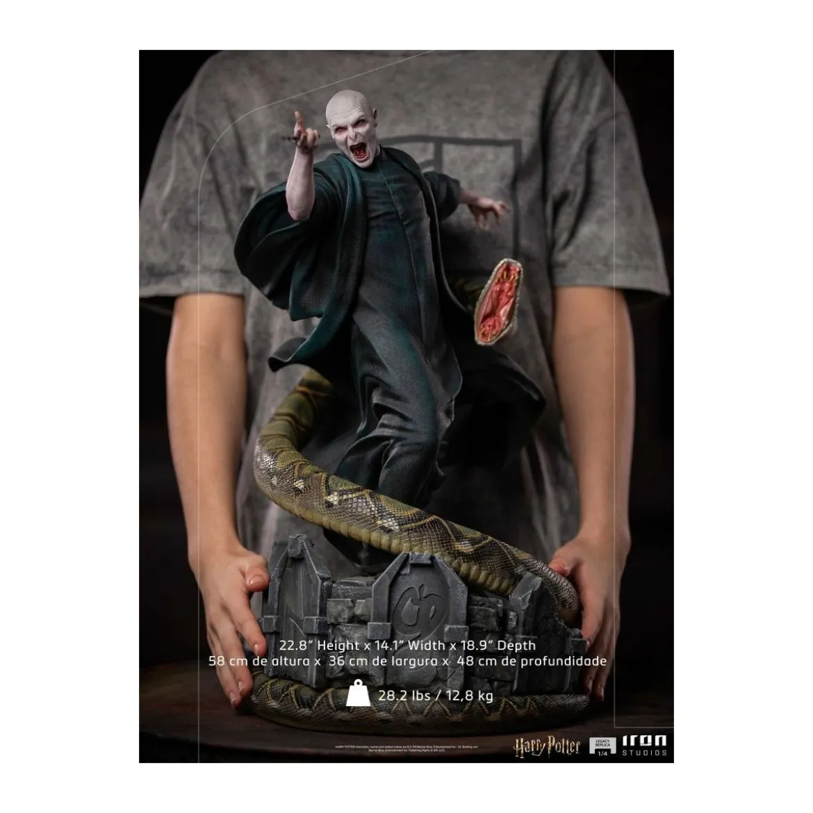 Iron Studios - Statue Legacy Replica 1/4 Voldemort & Nagini - Harry Potter - Occasion