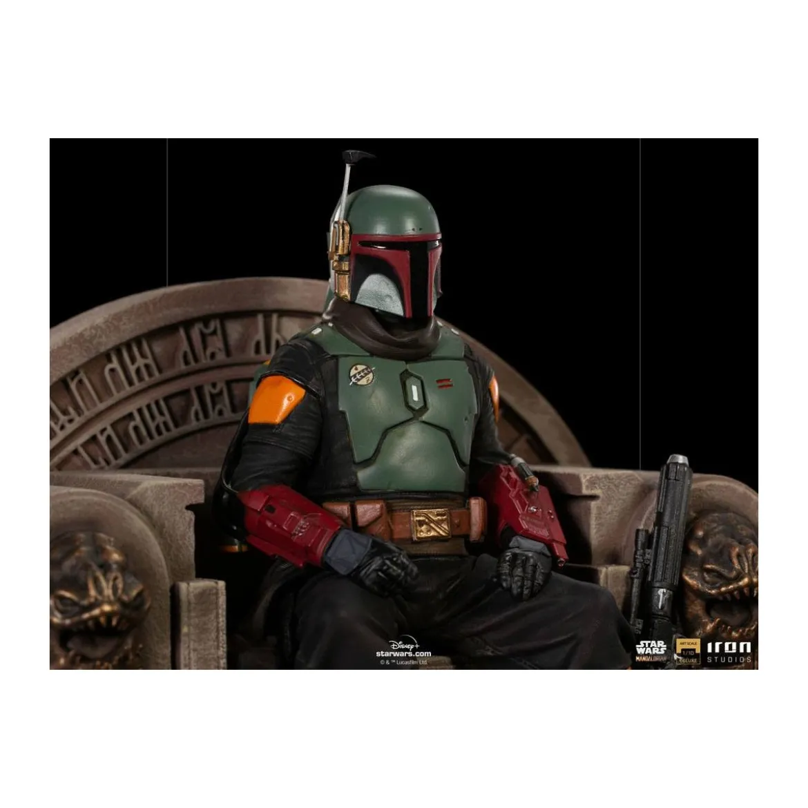 IRON STUDIOS - The Mandalorian - Deluxe Art Scale Boba Fett on Throne 1/10 - The Mandalorian