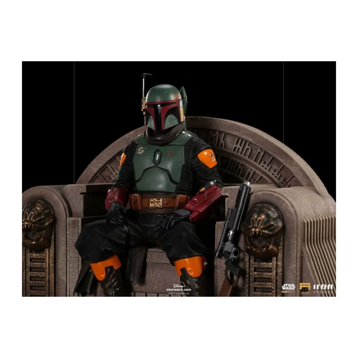 IRON STUDIOS - The Mandalorian - Deluxe Art Scale Boba Fett on Throne 1/10 - The Mandalorian
