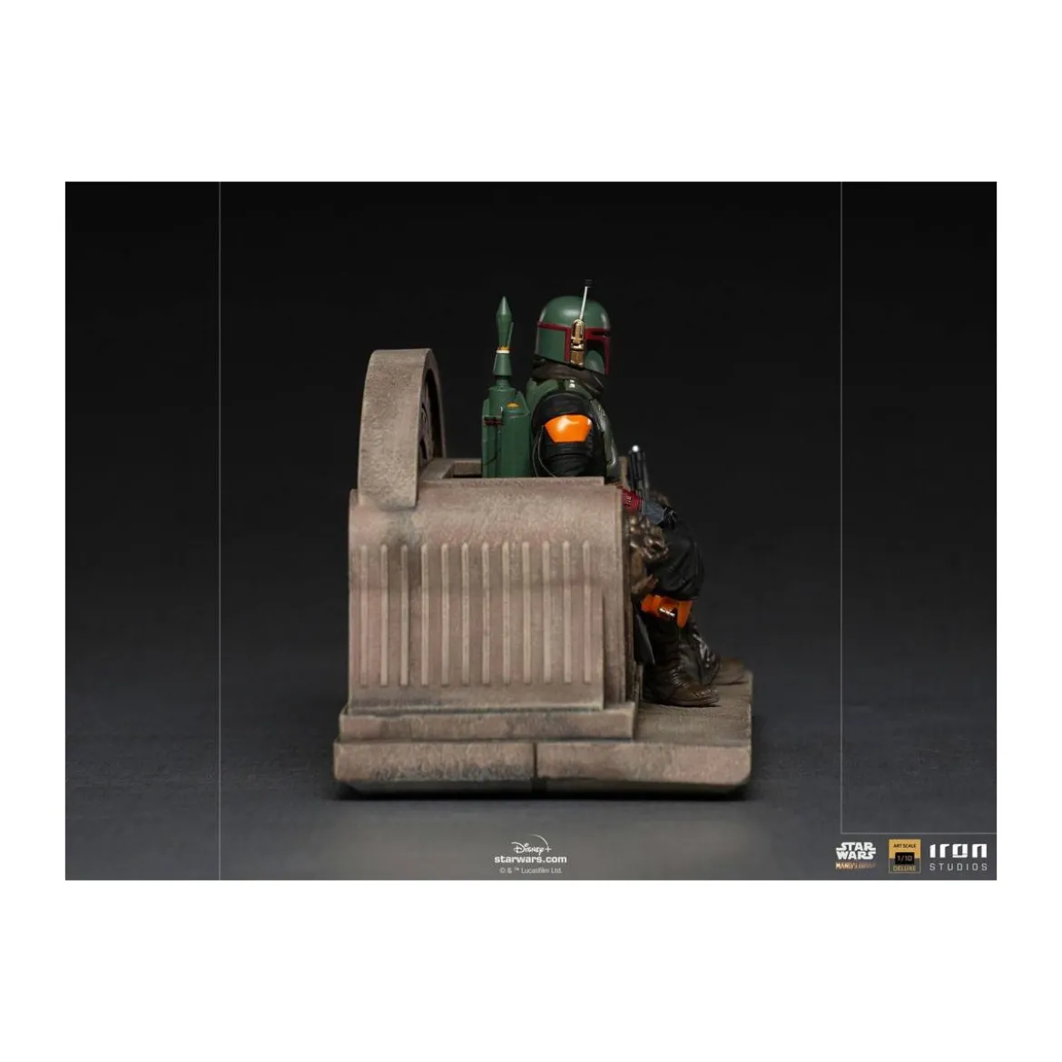 IRON STUDIOS - The Mandalorian - Deluxe Art Scale Boba Fett on Throne 1/10 - The Mandalorian
