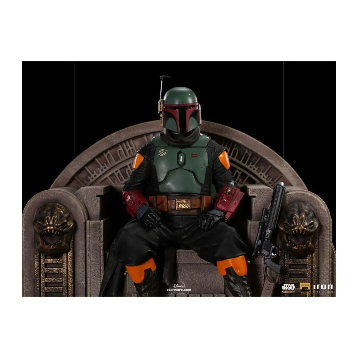 IRON STUDIOS - The Mandalorian - Deluxe Art Scale Boba Fett on Throne 1/10 - The Mandalorian