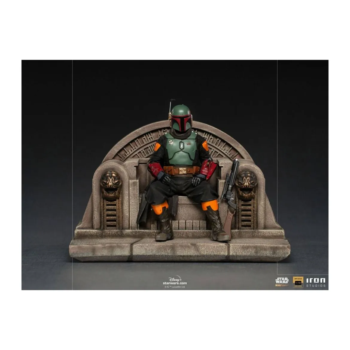 IRON STUDIOS - The Mandalorian - Deluxe Art Scale Boba Fett on Throne 1/10 - The Mandalorian