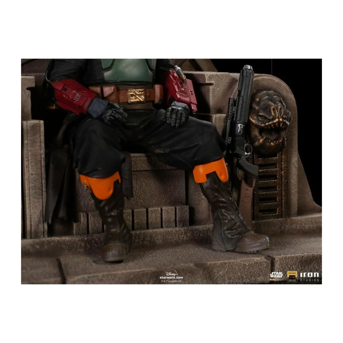 IRON STUDIOS - The Mandalorian - Deluxe Art Scale Boba Fett on Throne 1/10 - The Mandalorian