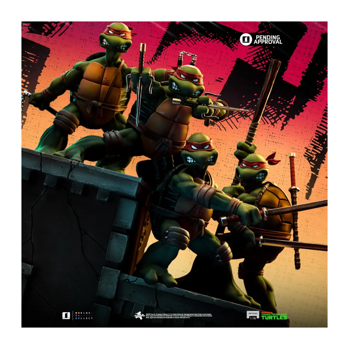 Iron Studios - TMNT 1st Cover Set - Teenage Mutant Ninja Turtles Art Scale 1/10